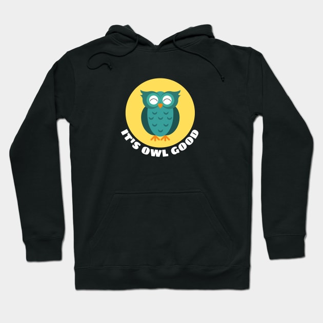 It's Owl Good | Owl Pun Hoodie by Allthingspunny